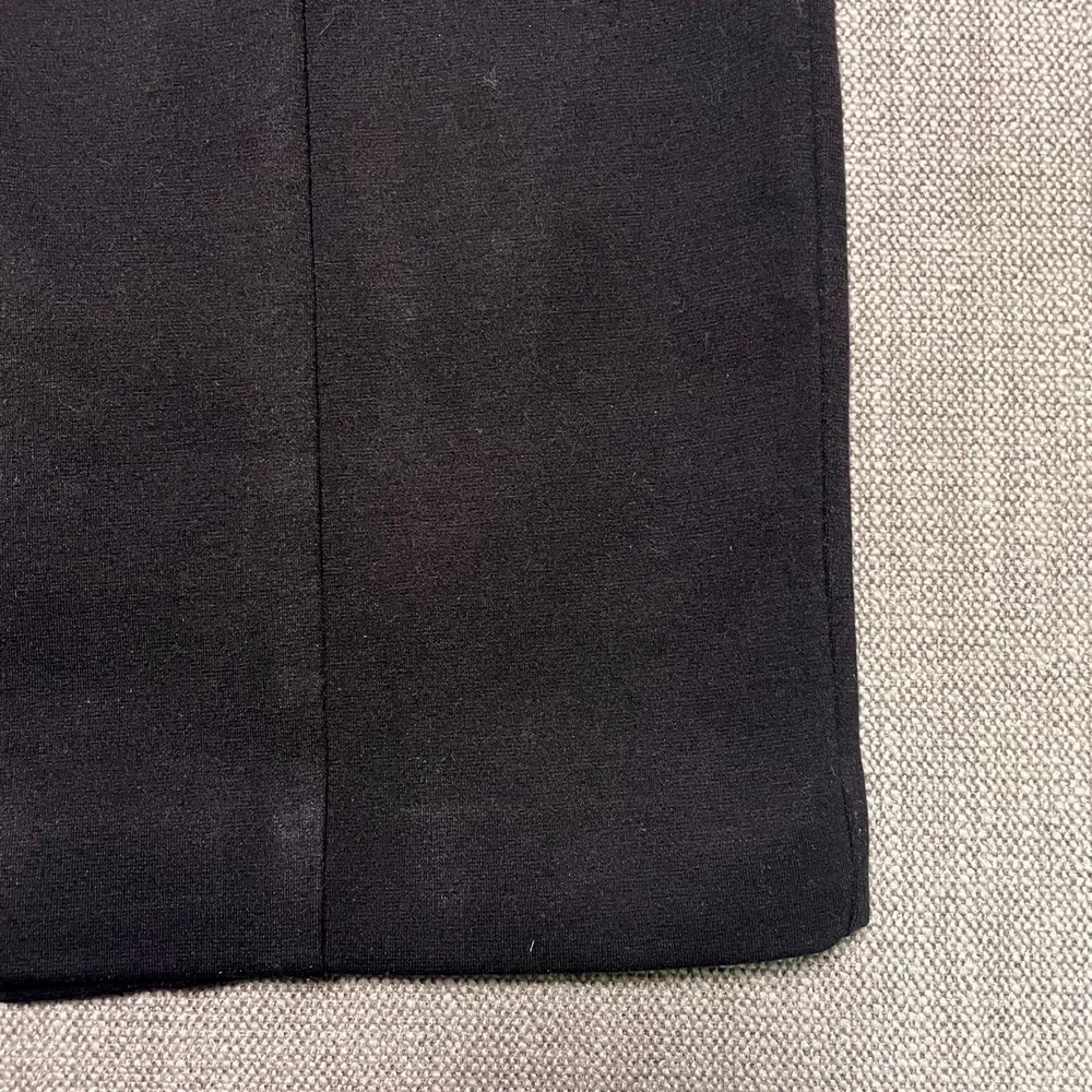 Michael Kors Black Pencil Skirt Womens 6 Gold Zip Accents Modern Minimalist
